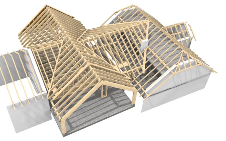 Zubau Bauernhaus - AW - Holztechnik | Laserscanning