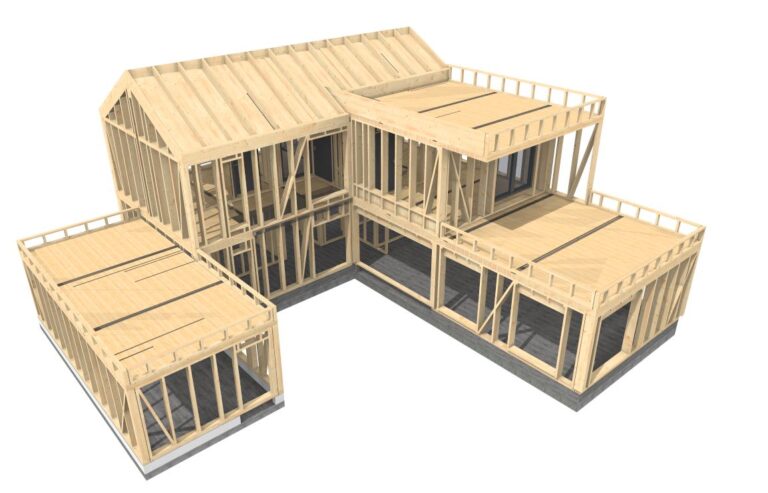 AW - Holztechnik | Laserscanning - 3D Modell Einfamilienhaus
