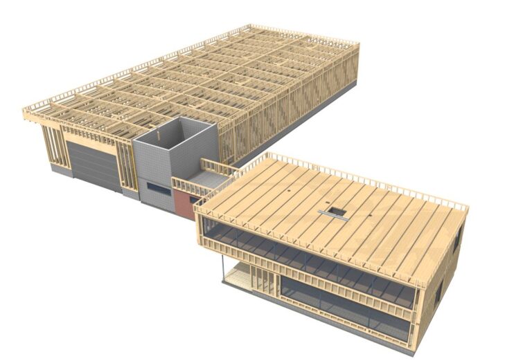 Bürogebäude & Halle – Pucking - AW - Holztechnik | Laserscanning